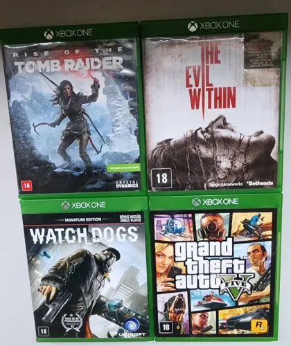 04 Jogos de Xbox One - Aceito cartão
