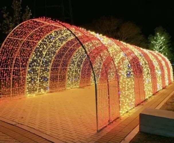 túnel de luz para decoração 