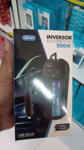 Inversor Automotivo Veícular 60hz 200w 12v/110v Usb 3.0