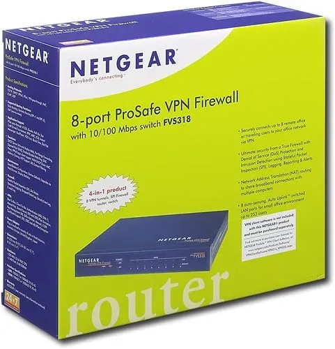 Roteador Netgear ProSafe 8-Port Gigabit VPN Firewall FVS318G