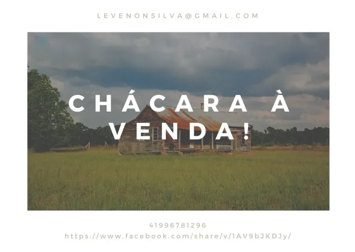 Chácaras a venda em Colombo, Bocaiúva..