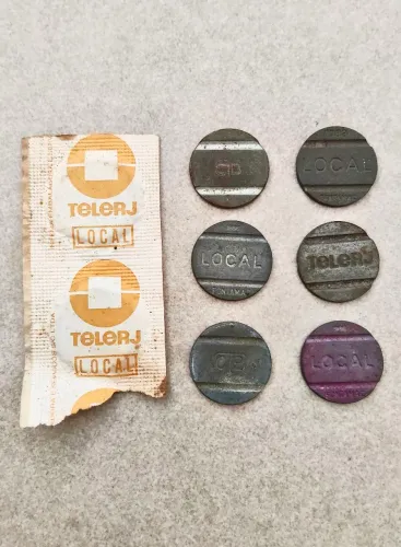 Fichas de Telefone Antigas Telerj Local CTB