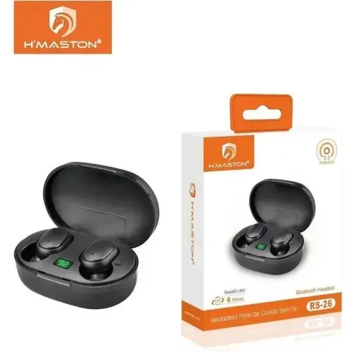 Fone de Ouvido Bluetooth 5.0 Sem Fio HMaston 4 a 6 Horas de Duração da Bateria