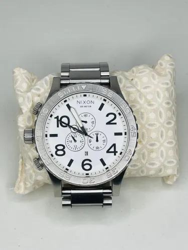 Relógio nixon 5130 original aço escovado 
