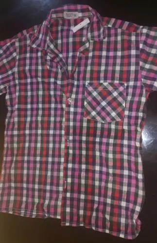 Camisa Xadrez de Menino - Tamanho 10