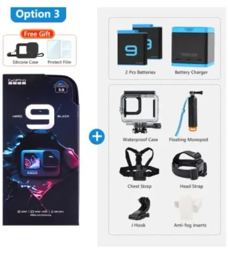 GoPRO Hero 9 Completa + Acessórios + SD 128GB