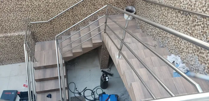Corrimão de aço inox para escada