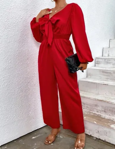 Macacão Plus Size Longo Shein Vermelho T50 Novo Cosmos