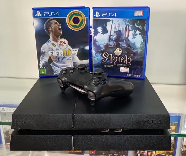 PS4 Fat 500 GB Semi Novo