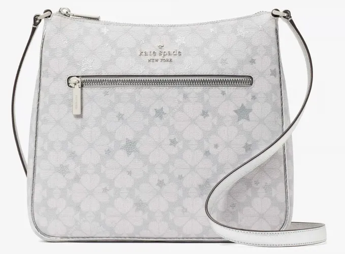 Bolsa Kate Spade New York Prateada com Estampas NOVA