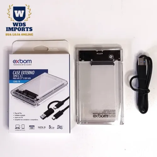 Case Externo Tipo C 3.1 Para Hd 2,5 e Ssd Sata