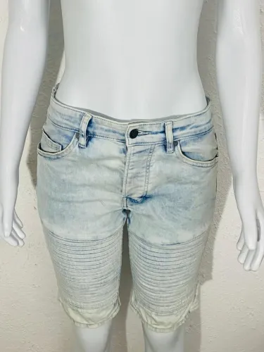 Bermuda Jeans H&M tamanho 38 Stretch Skinny Ótimo Estado