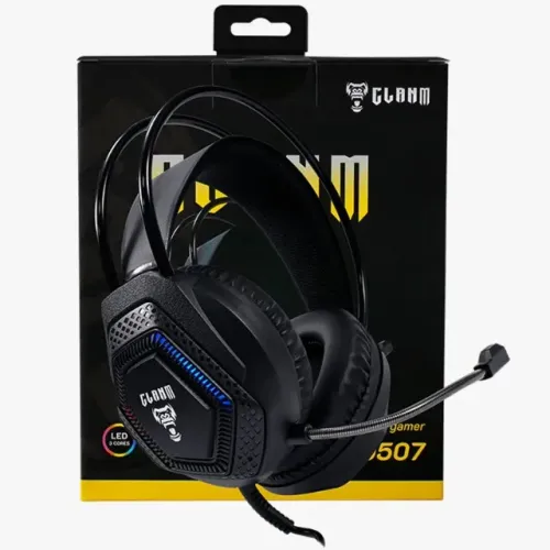 Headset gamer clanm chaser - LED 3 cores - driver 50mm - USB + P3