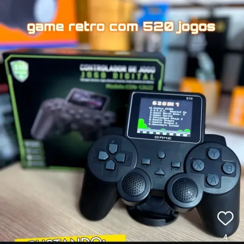 Game Retro 520 Jogos - Controle Digital Portátil