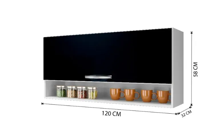 Armário De Cozinha Suspenso 1 Porta. Produto Novo Direto De Fábrica. 120 cm Largura.