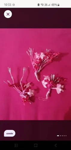 Conjunto adornos flores