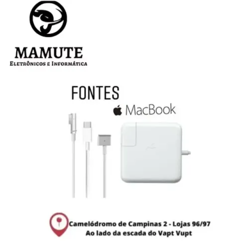 Fonte para MacBook -Todos os Modelos Disponíveis a Pronta Entrega