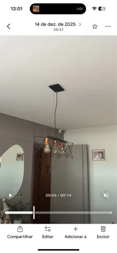 Luminária Pendente Estilo Industrial Geométrico - Design Aramado com 3 Pontos de Luz