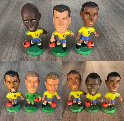Mini Craques Coca-Cola - Lote com 9 Bonecos da Seleção Brasileira