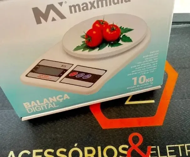 Balança de Cozinha Digital Alta Precisão Até 10kg Alimento Capacidade máxima 10kg