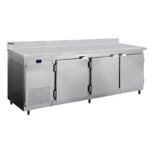 REFRIGERADOR HORIZONTAL EM ACO INOX 3 PORTAS