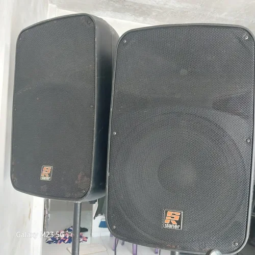Vendo 2 caixas Stane semi nova alto-falante 15 Não perca oportunidade Com 2 tripés