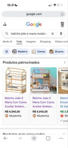 Cama beliche João e Maria com gavetas 
