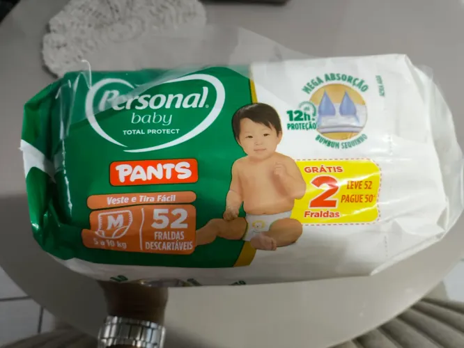 Fralda Personal Baby Tam. M com 52 Unidades - Conforto e Qualidade