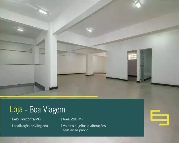 Loja para alugar no bairro Boa Viagem em Belo Horizonte/MG.