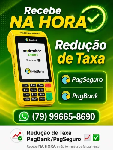 Maquininha de Cartão PagBank PagSeguro Taxa Reduzida