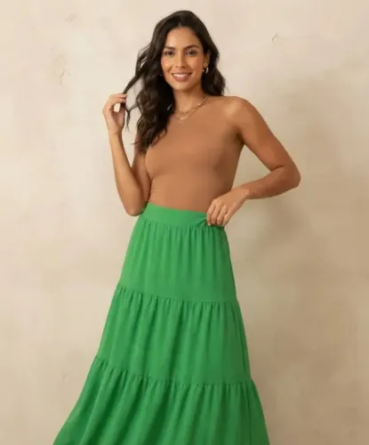 Saia Longa Verde Bandeira Três Marias. Tamanho Gg (Usado)