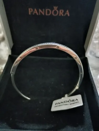 Lindo Bracelete em Prata 925 e Zircônias - tamanho 18