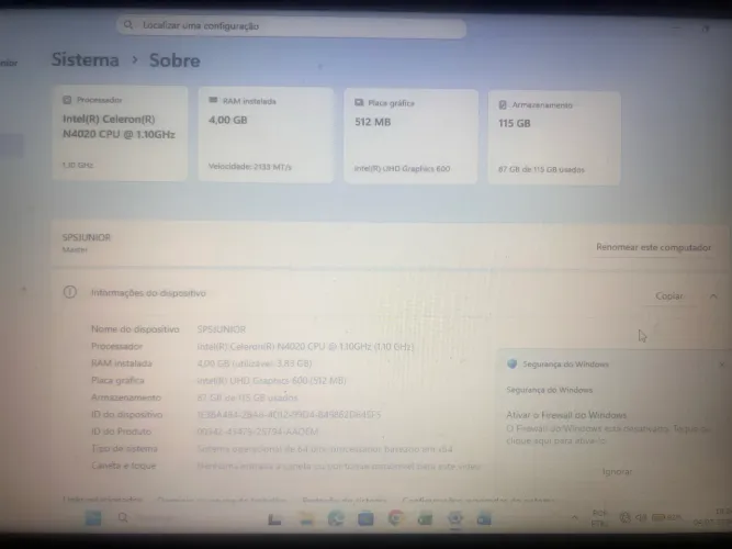 Notebook positivo C15