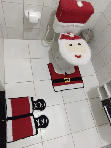 Jogo de banheiro papai Noel