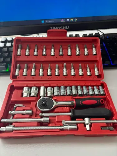 Kit Chave Catraca Soquete 46 Peças