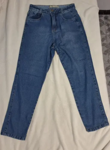 calça jeans 42 estilo wide leg