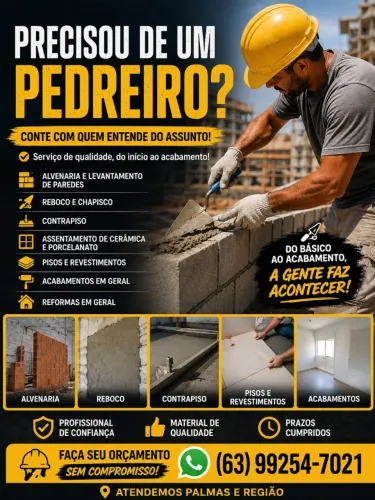 Precisando de pedreiro?