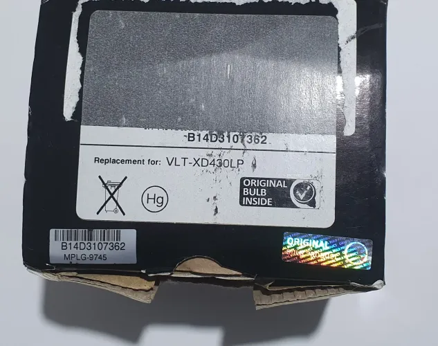 Lâmpada Projetor Mitsubishi VLT-XD430LP Original com Módulo