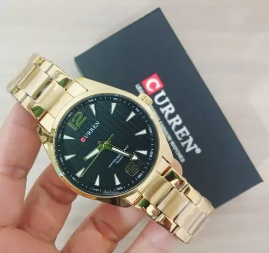 Relógio curren dourado masculino 8434
