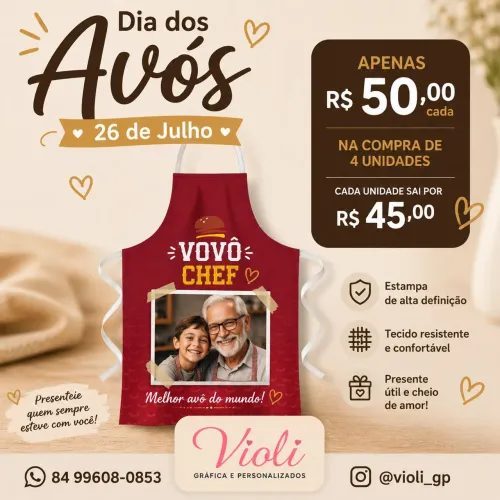 Avental Personalizado "Dia dos Avós"