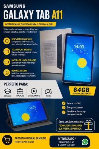 Tablet A11 na Caixa