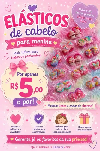 Elástico de cabelo infantil 