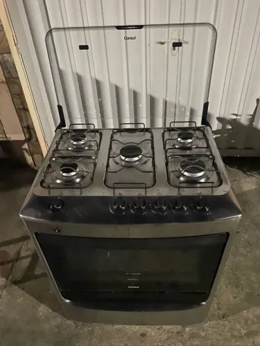 Fogão Consul inox 5 bocas automático