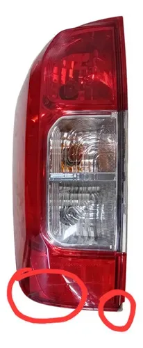 Lanterna Traseira Esquerda Frontier 2017/ Detalhe Esquerdo/motorista Vermelho