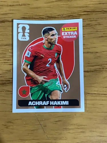 Figurinha Extra Sticker Bronze Achraf Hakimi Marrocos Panini 2026