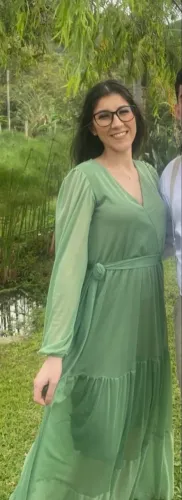Vestido verde Oliva de festa