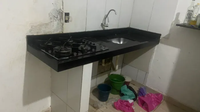 Pia de cozinha granito com cook top