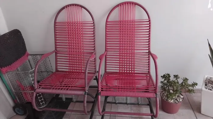 Cadeiras balanço Vime Sintético 