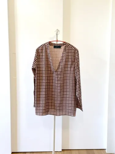 Camisa Coven xadrez rosê PP