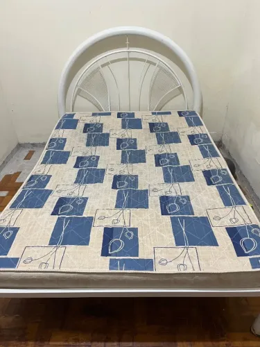 Cama de Casal com Cabeceira Branca + Colchão